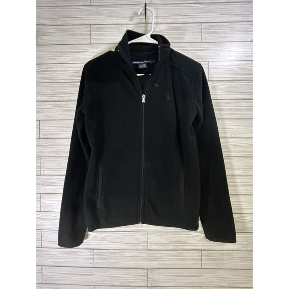Lauren Ralph Lauren Polyester Full Zip Lightweight Jacket Coat Size Small Black - Picture 1 of 6